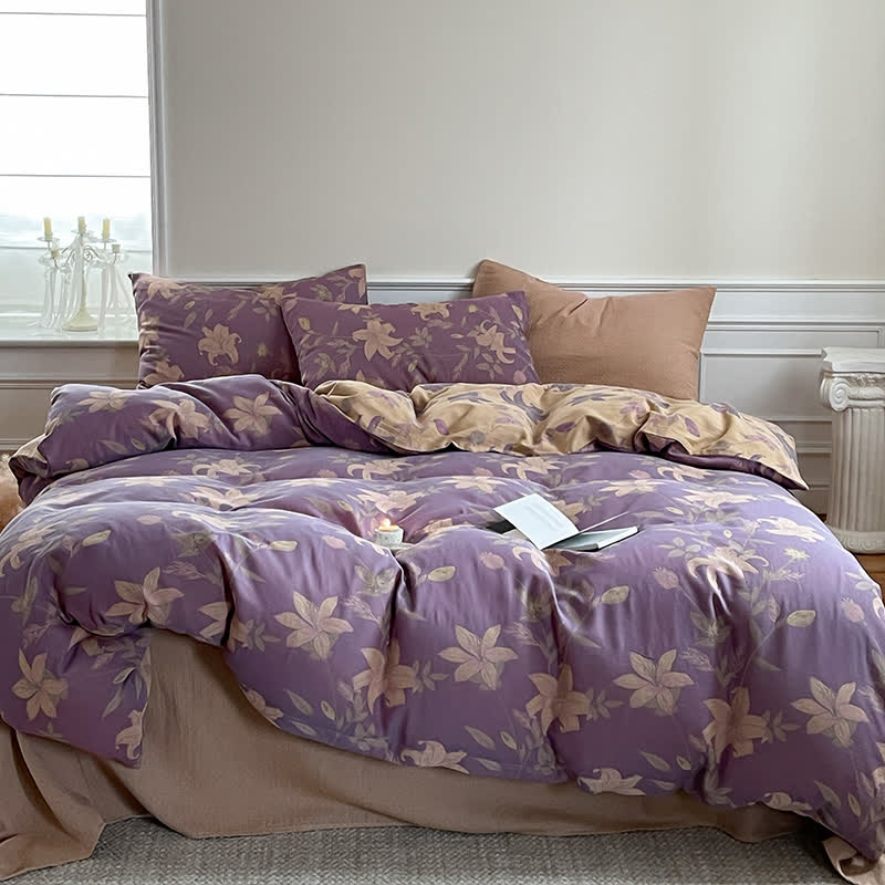 Floral Lily Cotton Gauze Bedding Set - image 2