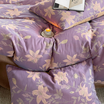 Floral Lily Cotton Gauze Bedding Set - image 5