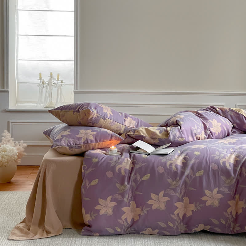 Ownkoti Floral Lily Cotton Gauze Bedding Set - image 6