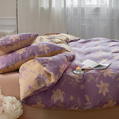 Floral Lily Cotton Gauze Bedding Set - image 7