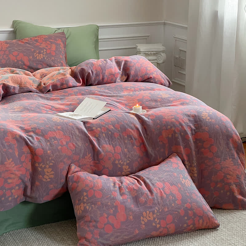 Ownkoti Lotus Pond Cotton Gauze Bedding Set (4PCS) - image 3