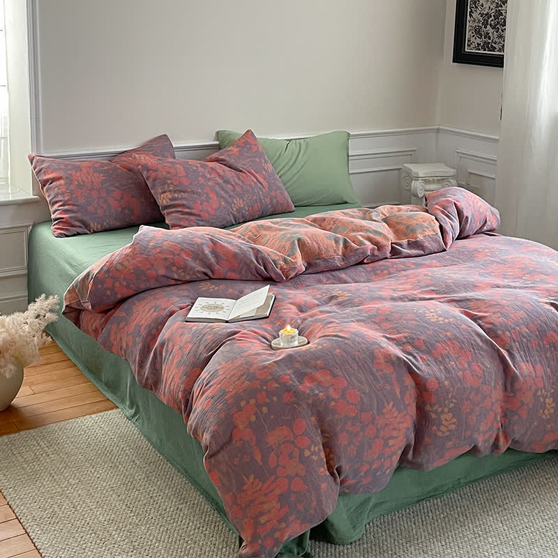 Ownkoti Lotus Pond Cotton Gauze Bedding Set (4PCS) - image 4