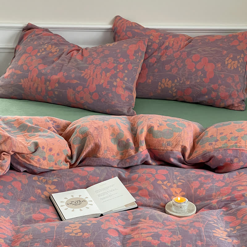 Ownkoti Lotus Pond Cotton Gauze Bedding Set (4PCS) - image 9