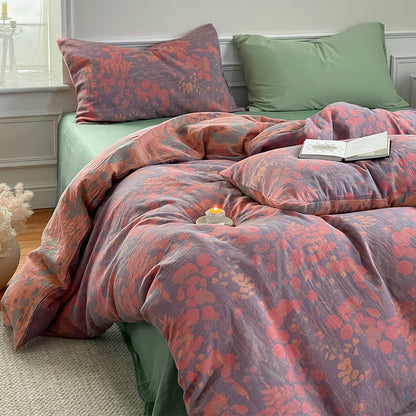 Ownkoti Lotus Pond Cotton Gauze Bedding Set (4PCS) - image 8