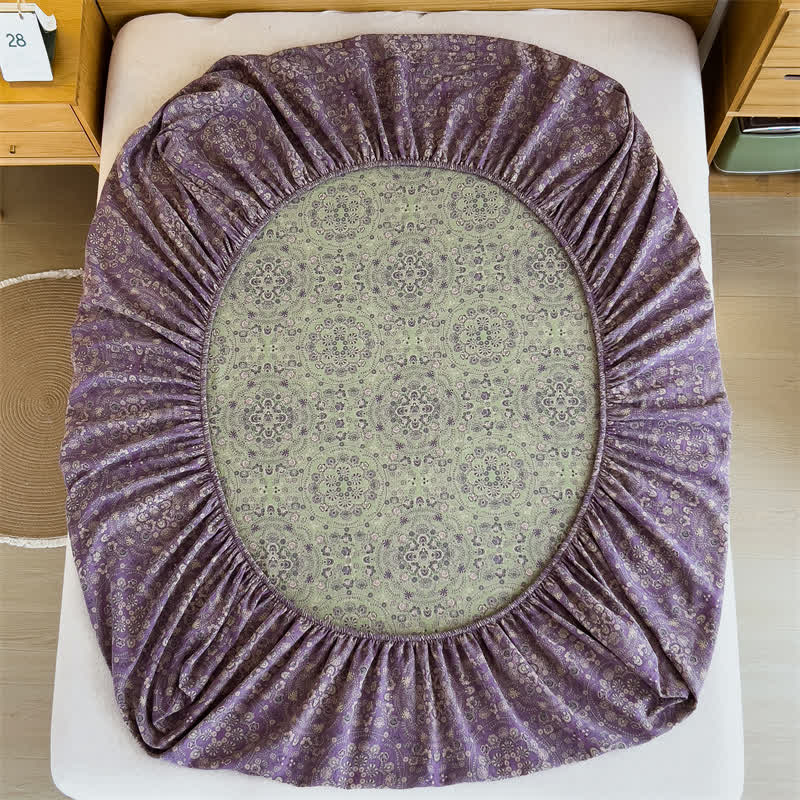 Ownkoti Pure Cotton Jacquard Vintage Fitted Sheet - image 6