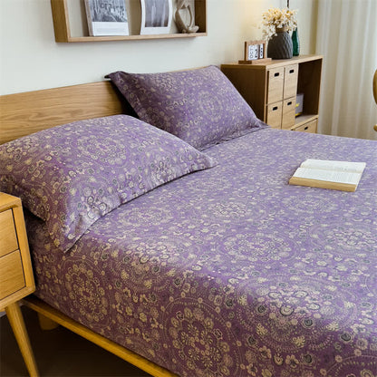 Ownkoti Pure Cotton Jacquard Vintage Fitted Sheet - image 4