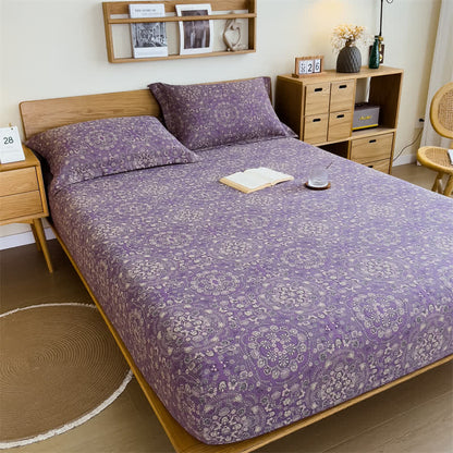 Ownkoti Pure Cotton Jacquard Vintage Fitted Sheet - image 2
