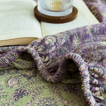 Ownkoti Pure Cotton Jacquard Vintage Fitted Sheet - image 8