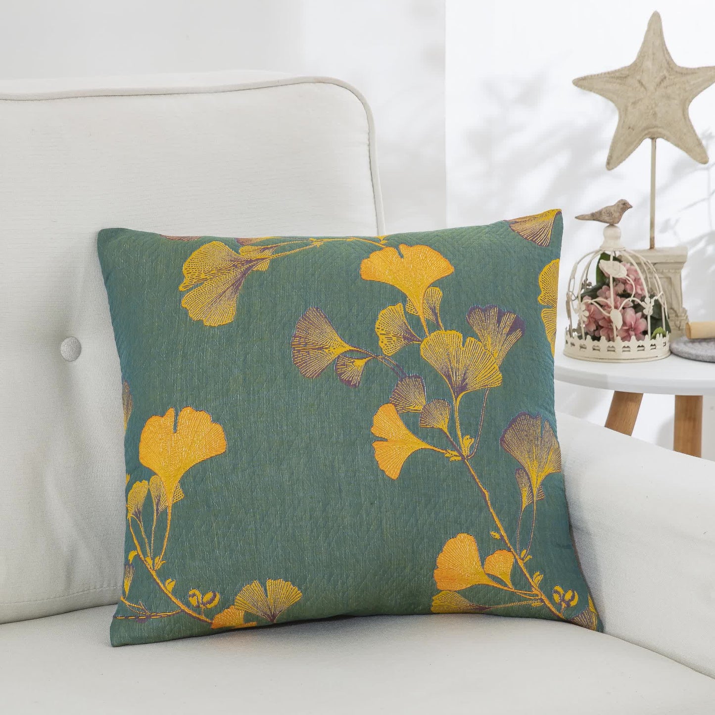 Ownkoti Cotton Gauze Jacquard Ginkgo Leaf Pillowcases(2PCS) - image 9