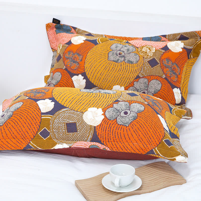 Ownkoti Colorful Persimmon Cotton Gauze Reversible Quilt - image 10