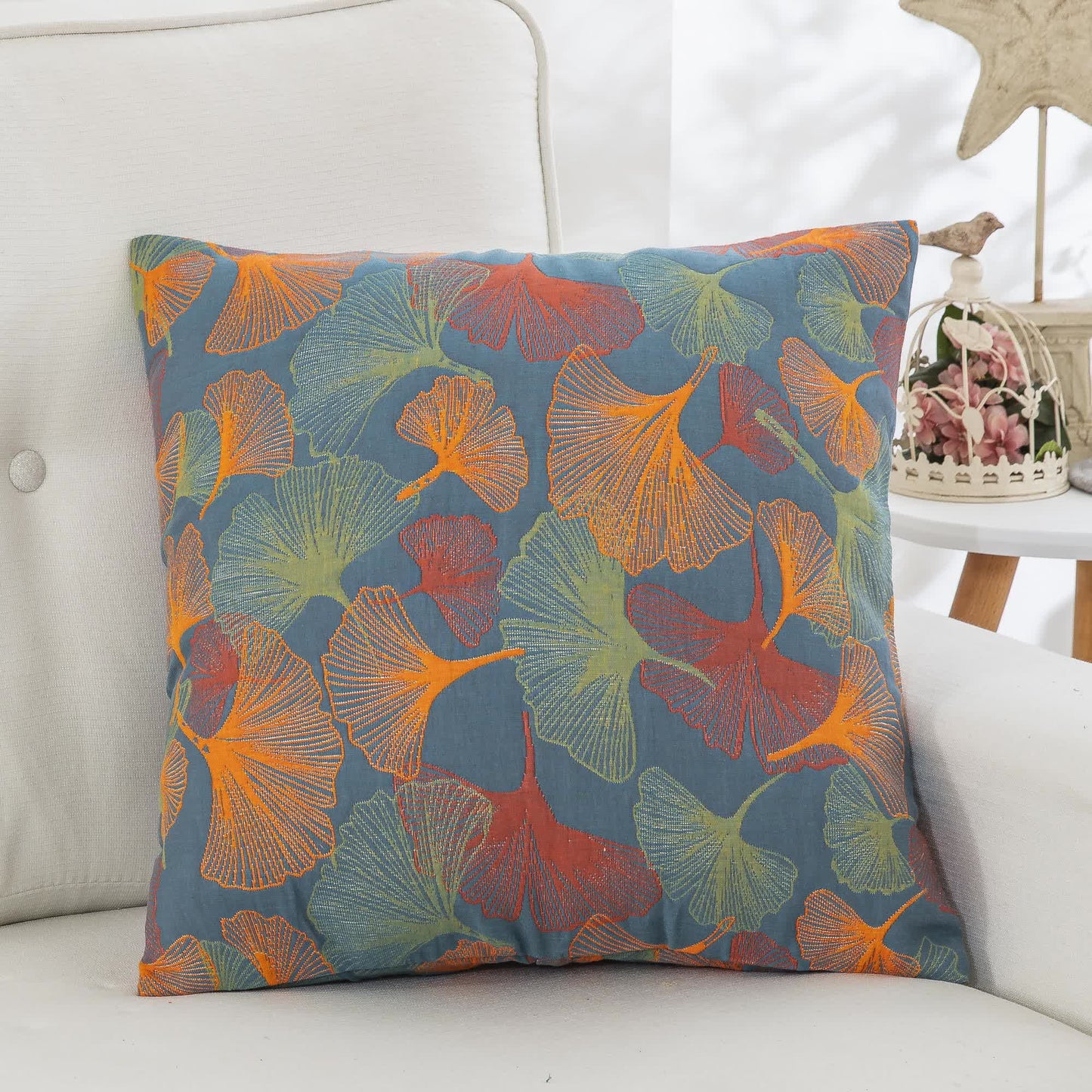 Ownkoti Yarn-dyed Ginkgo Leaf Cotton Gauze Pillowcases(2PCS) - image 1