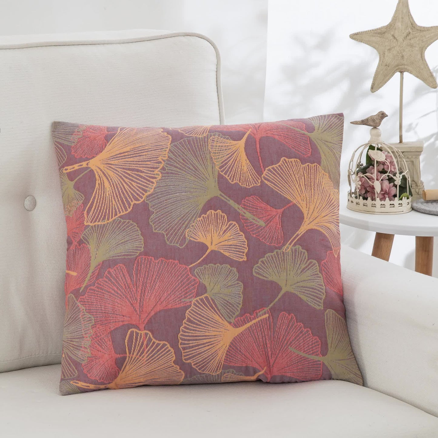 Ownkoti Yarn-dyed Ginkgo Leaf Cotton Gauze Pillowcases(2PCS) - image 7