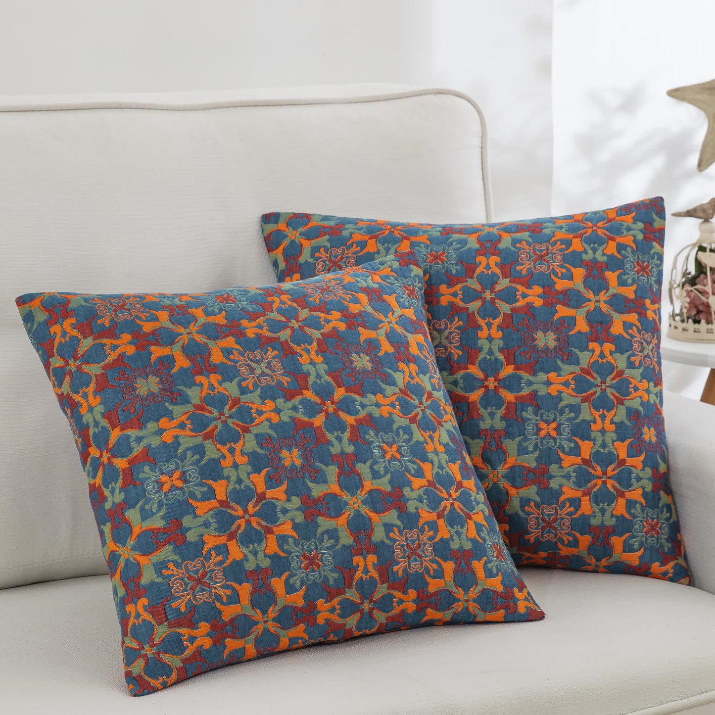 Ownkoti Bohemian Mandala Cotton Gauze Pillowcases(2PCS) - 18" x 18" - image 0