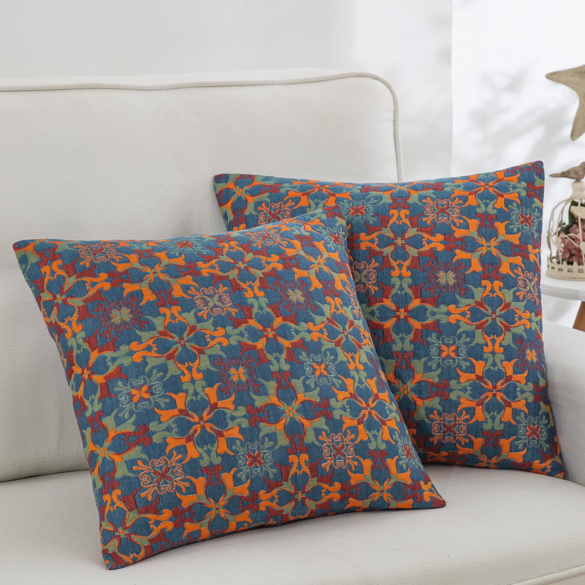 Ownkoti Bohemian Mandala Cotton Gauze Pillowcases(2PCS) - 18" x 18" - image 0