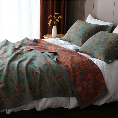 Ownkoti Retro Flower Pure Cotton Reversible Quilt - image 3