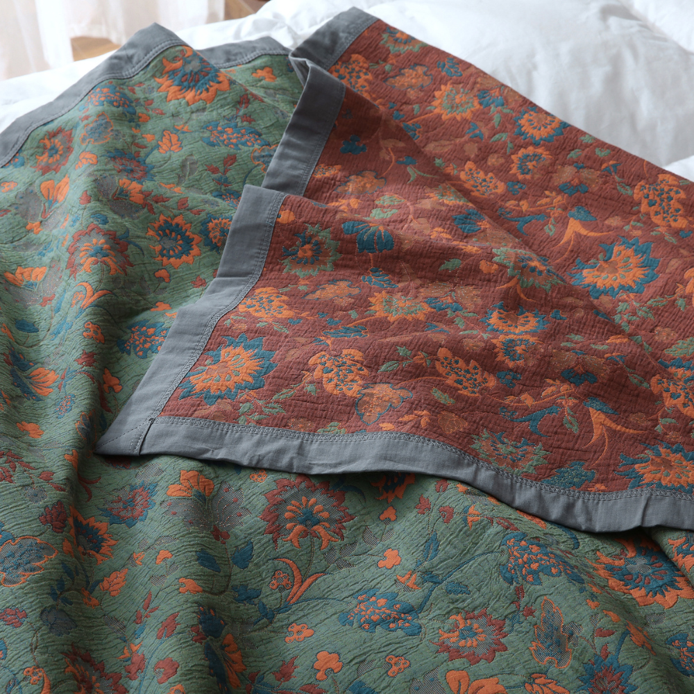Ownkoti Retro Flower Pure Cotton Reversible Quilt - image 6