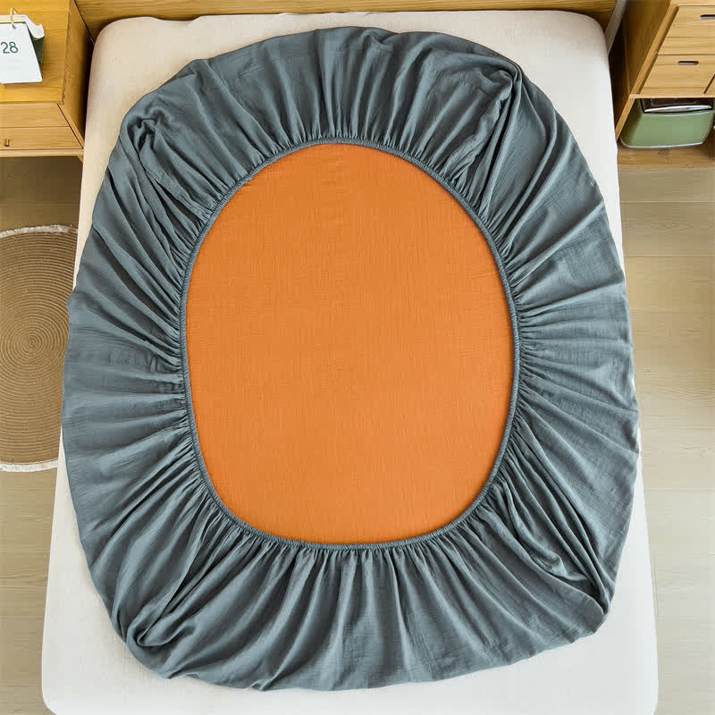 Ownkoti  Cotton Gauze Minimalist Fitted Sheet - image 6