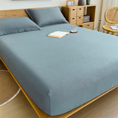 Ownkoti  Cotton Gauze Minimalist Fitted Sheet - image 3