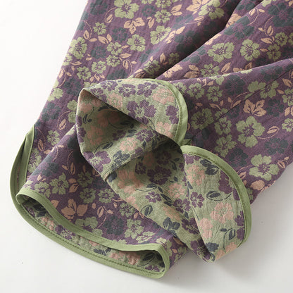 Ownkoti Cotton Gauze Floral Frog Closure Loungewear Set - image 5