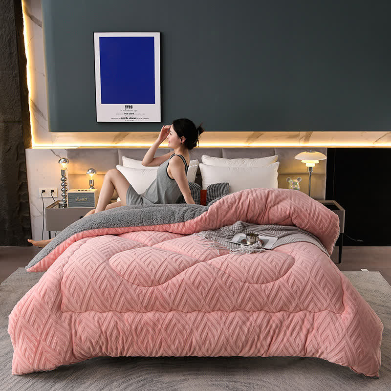 Ownkoti Thick Sherpa Winter Blanket with Quilt Core - image 35