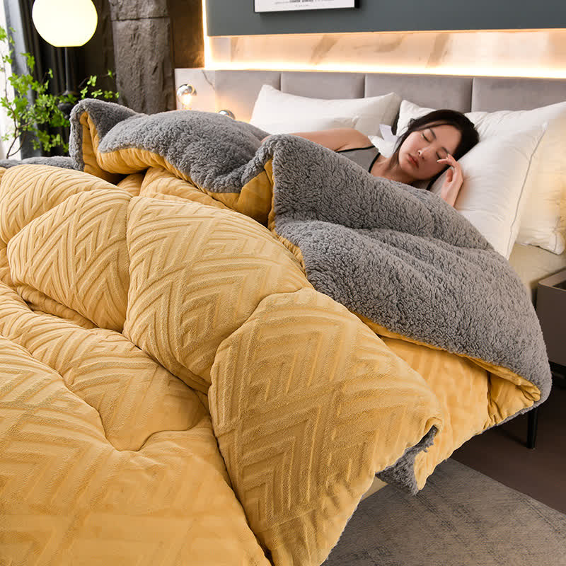 Ownkoti Thick Sherpa Winter Blanket with Quilt Core - image 28