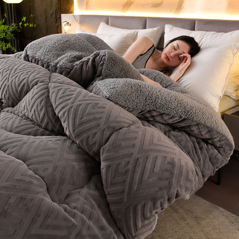 Ownkoti Thick Sherpa Winter Blanket with Quilt Core - image 8
