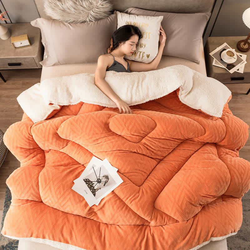 Ownkoti Thick Sherpa Winter Blanket with Quilt Core - image 17