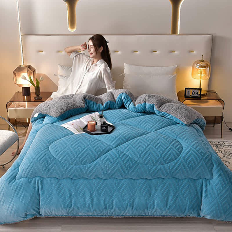 Ownkoti Thick Sherpa Winter Blanket with Quilt Core - image 30