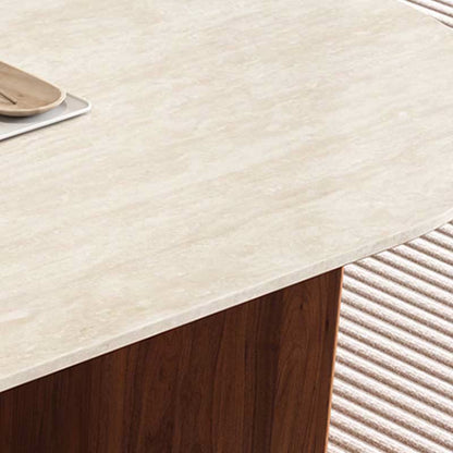 Ownkoti Slate Oval Walnut Coffee Table - image 11