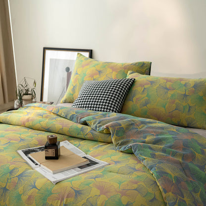 Ownkoti Ginkgo Leaf Cotton Gauze Elegant Bedding  - image 4