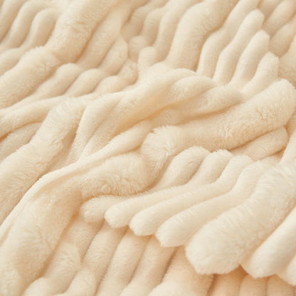 Solid Color Soft Fleece Warm Blanket - image 9