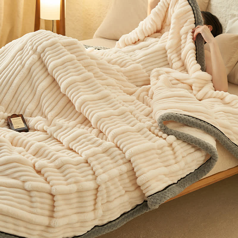 Solid Color Soft Fleece Warm Blanket - image 5