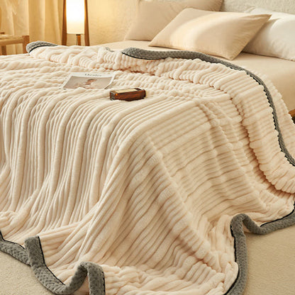 Solid Color Soft Fleece Warm Blanket - image 6