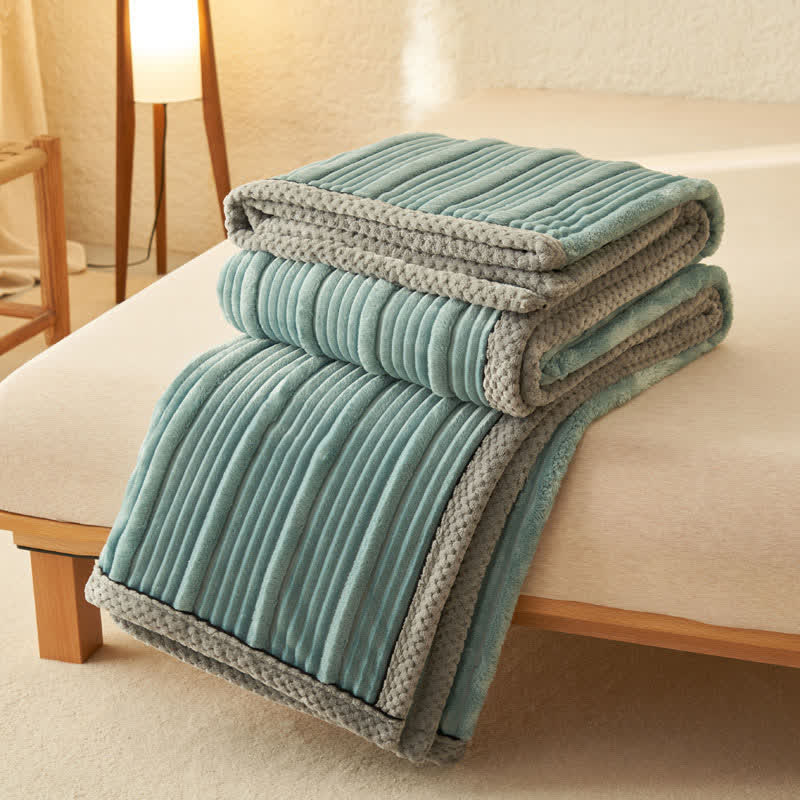 Solid Color Soft Fleece Warm Blanket - Green Lake - Full - image 11