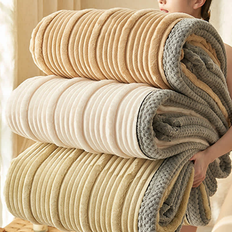 Solid Color Soft Fleece Warm Blanket - image 1