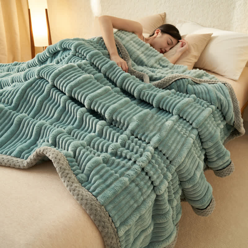 Solid Color Soft Fleece Warm Blanket - image 10