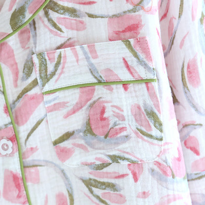 Floral Tulip Cotton Gauze Pajama Set - image 5