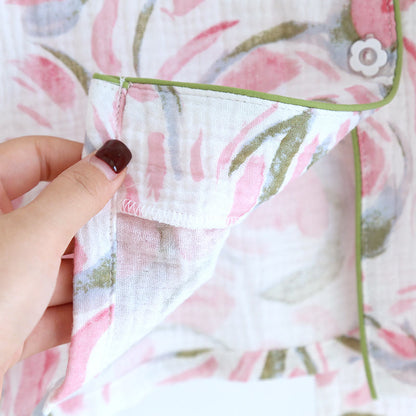 Floral Tulip Cotton Gauze Pajama Set - image 8