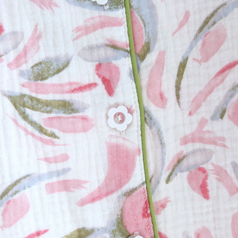 Floral Tulip Cotton Gauze Pajama Set - image 6