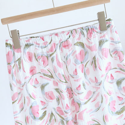 Floral Tulip Cotton Gauze Pajama Set - image 9