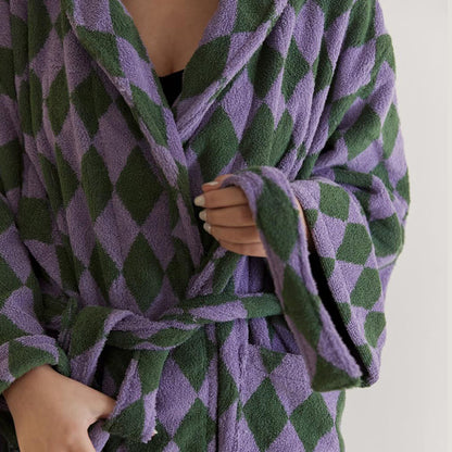 Ownkoti Vintage Long Staple Cotton Hooded Bathrobe - image 3
