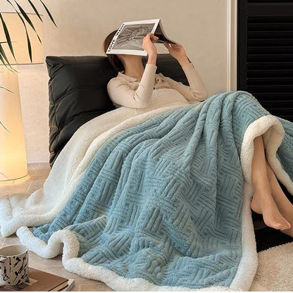 Simple Double-sided Fleece Throw Blanket - image 11