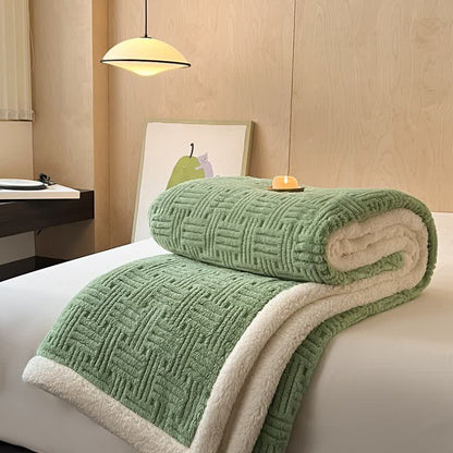 Simple Double-sided Fleece Throw Blanket - image 17