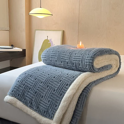 Simple Double-sided Fleece Throw Blanket - image 7