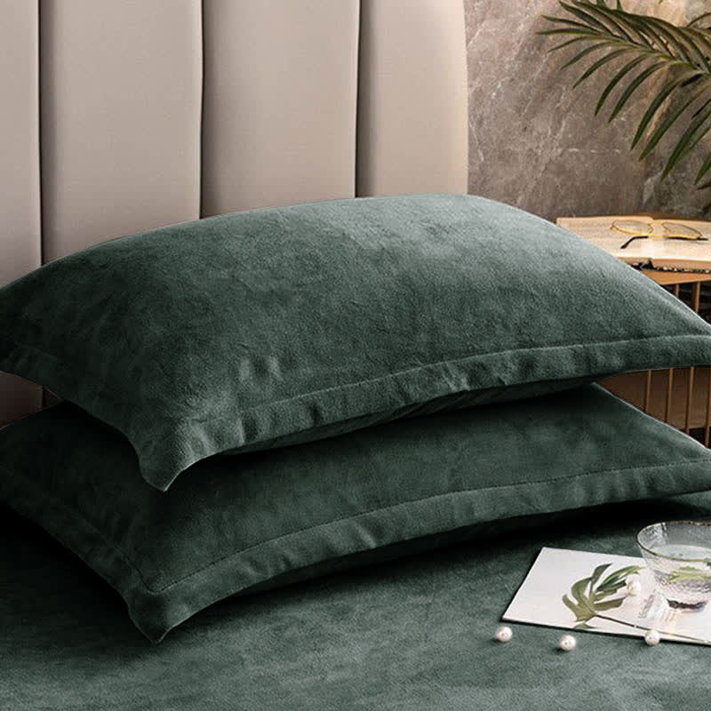 Ownkoti Solid Color Fleece Pillowcases(2PCS) - image 1