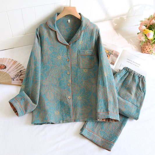 Ownkoti Yarn-dyed Floral Cotton Nightwear Set - XL - image 0