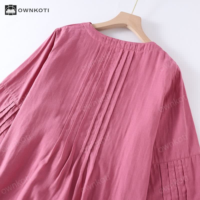 Ownkoti Floral Casual Cotton Gauze Pajama Set