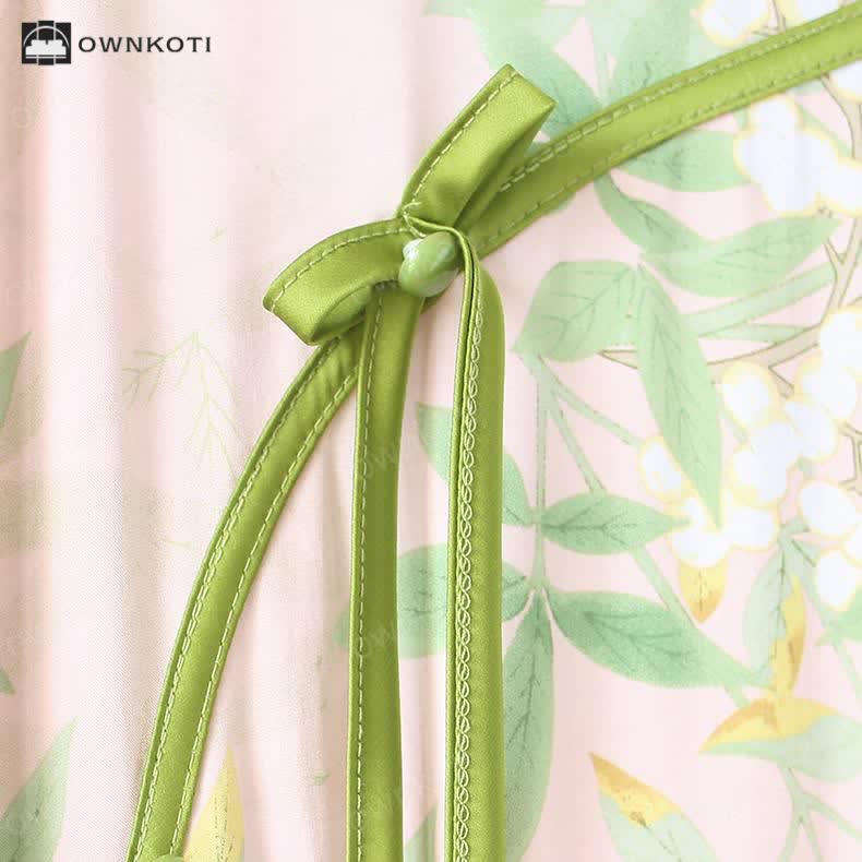 Ownkoti Plus Size Refresh Pastoral Long Nightgown