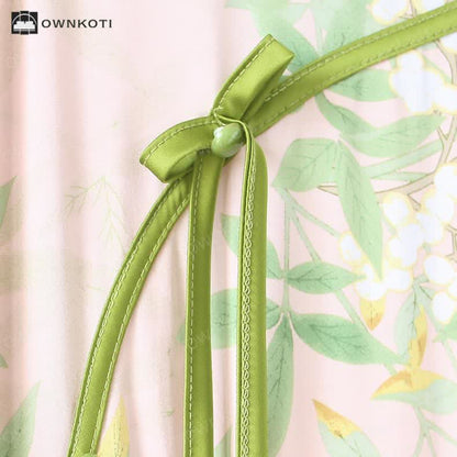 Ownkoti Plus Size Refresh Pastoral Long Nightgown