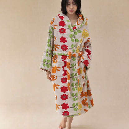 Ownkoti Pastoral Cotton Absorbent Hooded Bathrobe - image 1